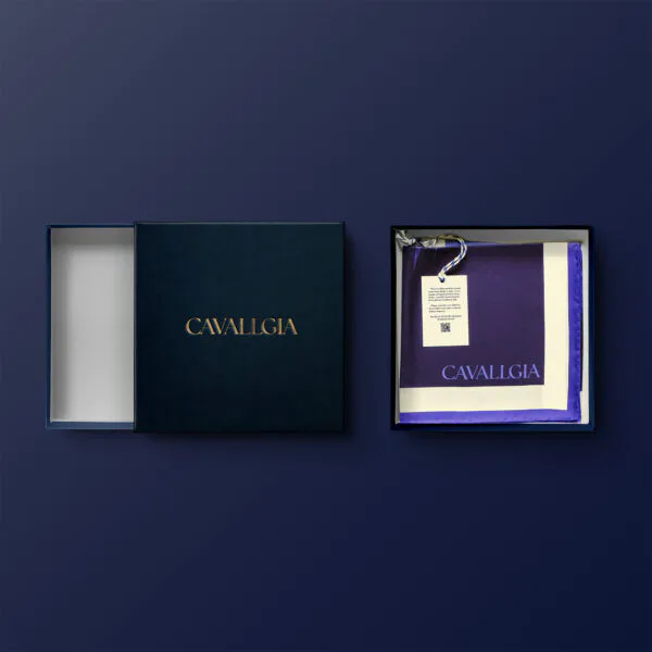 Navy blue base and lid box made for CAVALLGIA