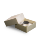 lid and base cream box with shaped internal in white foam