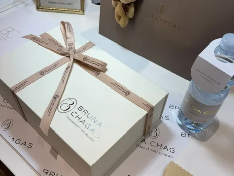 Luxury magnetic box created for Bruna Chagas, International Nail Educator
